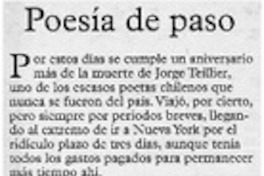 Poesía de paso Poesía de paso