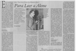 Para leer a Alone Para leer a Alone