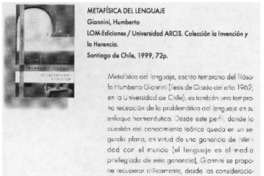 Metafísica del lenguaje Metafísica del lenguaje