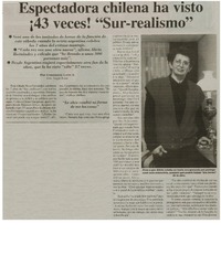 Espectadora chilena ha visto ¡43 veces! "Sur-realismo"