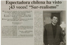 Espectadora chilena ha visto ¡43 veces! "Sur-realismo"