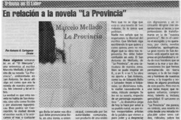 En relación a la novela "La Provincia" En relación a la novela "La Provincia"