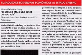El saqueo etc. o una difícil democracia" El saqueo etc. o una difícil democracia"
