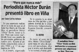 Periodista Héctor Durán presentó libro en Viña Periodista Héctor Durán presentó libro en Viña