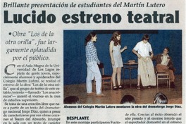 Lucido estreno teatral Lucido estreno teatral
