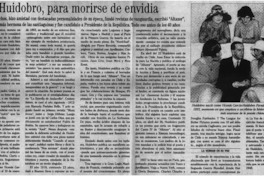 Huidobro, para morirse de envidia J. P. D. Huidobro, para morirse de envidia J. P. D.