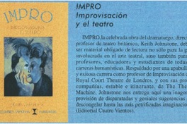 IMPRO : Improvisación y el teatro IMPRO : Improvisación y el teatro