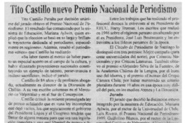 Tito Castillo Premio Nacional de Periodismo.