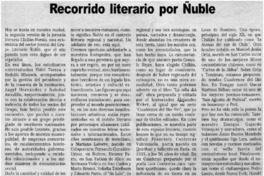 Recorrido literario por Ñuble Recorrido literario por Ñuble