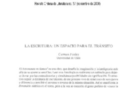 La escritura: un espacio para el tránsito La escritura: un espacio para el tránsito