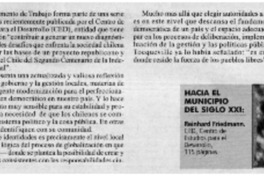 Hacia el municipio del siglo XXI