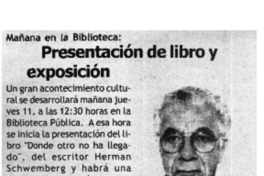 Presentación del libro y exposición. Presentación del libro y exposición.