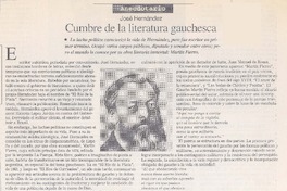 Cumbre de la literatura gauchesca Cumbre de la literatura gauchesca