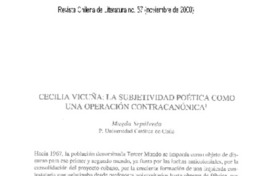 La subjetividad poética como una operación contracnónica La subjetividad poética como una operación contracnónica