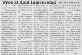 Proa al azul inmensidad Proa al azul inmensidad
