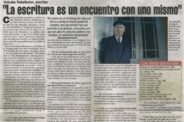 "La escritura es un encuentro con uno mismo"