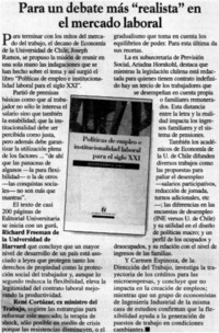 Para un debate más "realista" en el mercado laboral