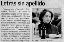 Letras sin apellido. Letras sin apellido.