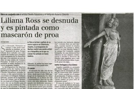 Liliana Ross se desnuda y es pintada como mascarón de proa Liliana Ross se desnuda y es pintada como mascarón de proa