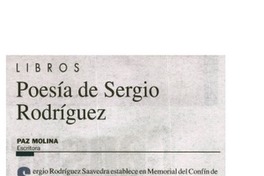 Poesía de Sergio Rodríguez Poesía de Sergio Rodríguez