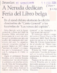 A Neruda dedican Feria del Libro Belga.