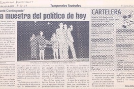 Una muestra del político de hoy