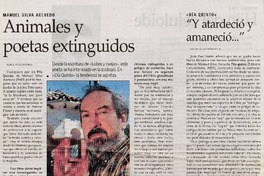 Animales y poetas extinguidos [entrevistas]
