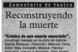 Reconstruyendo la muerte Reconstruyendo la muerte