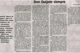 Don Quijote siempre Don Quijote siempre