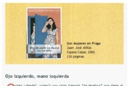 Ojo izquierdo, mano izquierda Ojo izquierdo, mano izquierda