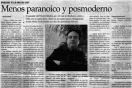 Menos paranoico y posmoderno Menos paranoico y posmoderno