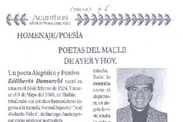 Poetas del Maule de ayer y hoy