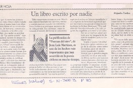 Un libro escrito por nadie Un libro escrito por nadie