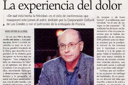La experiencia del dolor La experiencia del dolor