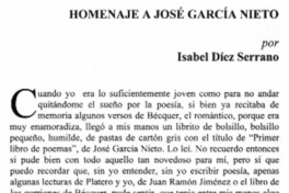Homenaje a José García Nieto Homenaje a José García Nieto