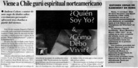 Viene a Chile gurú espiritual norteamericano.