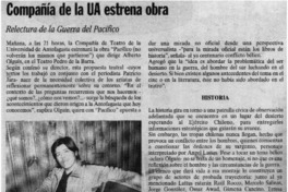 Compañía de la UA estrenan obra