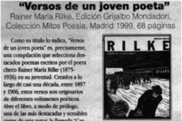 Versos de un joven poeta". Versos de un joven poeta".