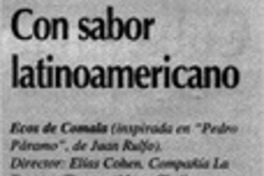 Con sabor latinoamericano Con sabor latinoamericano