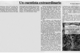 Un cuentista extraordinario Un cuentista extraordinario