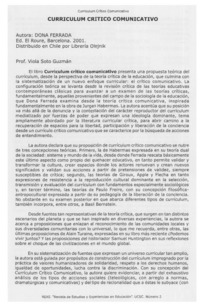 Curriculum critico comunicativo