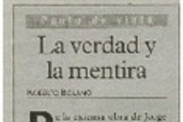 La verdad y la mentira La verdad y la mentira