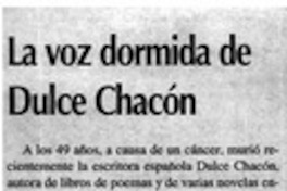 La voz dormida de Dulce Chacón La voz dormida de Dulce Chacón