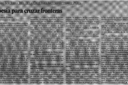 Poesía para cruzar fronteras (entrevista) Poesía para cruzar fronteras (entrevista)