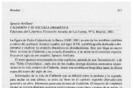 Calderón y su escuela dramática Calderón y su escuela dramática