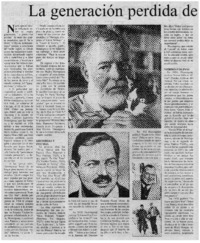 La generación perdida de Ernest Hemingway.