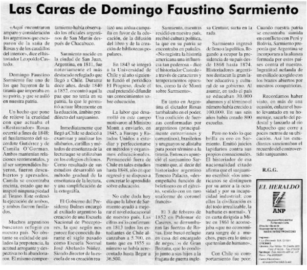 Las Caras de Domingo Faustino Sarmiento Las Caras de Domingo Faustino Sarmiento