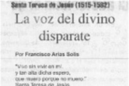 La voz del divino disparate La voz del divino disparate