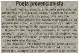 Poeta prevencionista. Poeta prevencionista.
