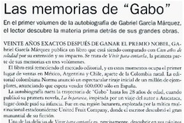 Las memorias de "Gabo" Las memorias de "Gabo"